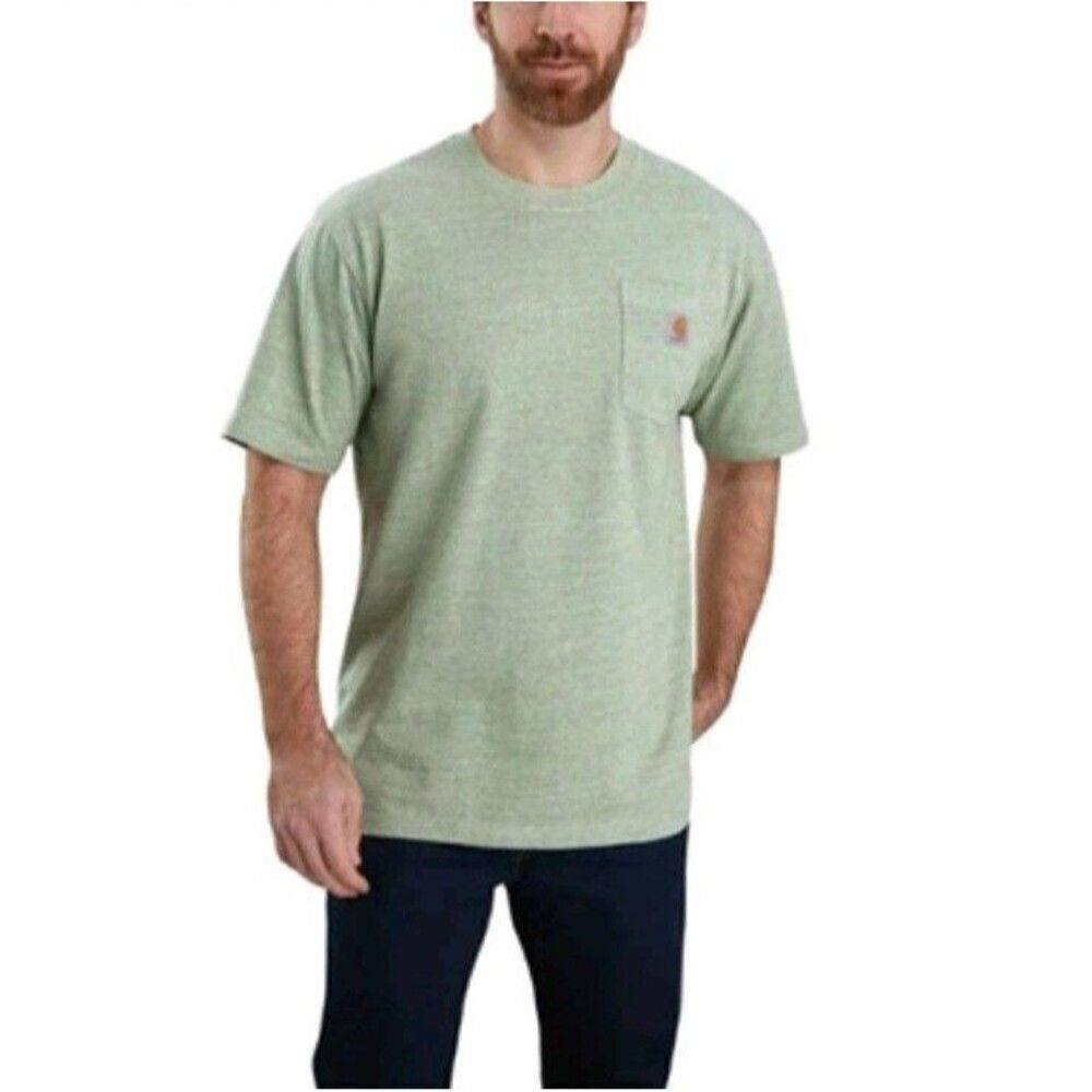 Carhartt  Shirt Size 3XL Green Speckled Pocket Tee Short Sleeve Loose Fit